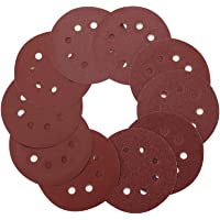 100 pcs Discos de Lija- 125mm Papeles de Lija Abrasivos con 8 Agujeros- Durable para Lijadora Excéntrica- Seco- Cambio…